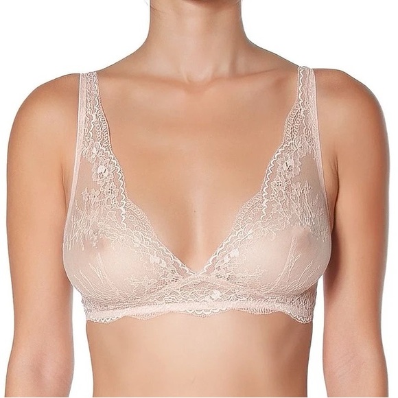 RITRATTI Charme Italian Lace Bralette Blush Lingerie NWT $135 Sz 32 - Picture 2 of 15